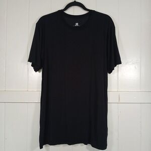 David Archy T-Shirt Mens Large Black 100% Modal Short Sleeve Crew Neck KK